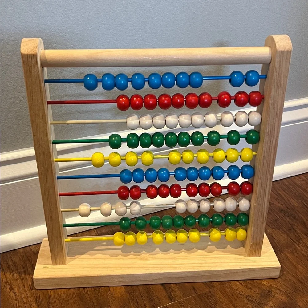 Melissa & Doug Abacus - Classic Wooden Educational Counting Toy With 100 Beads